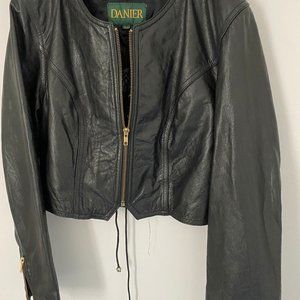 Ladies genuine leather jacket.